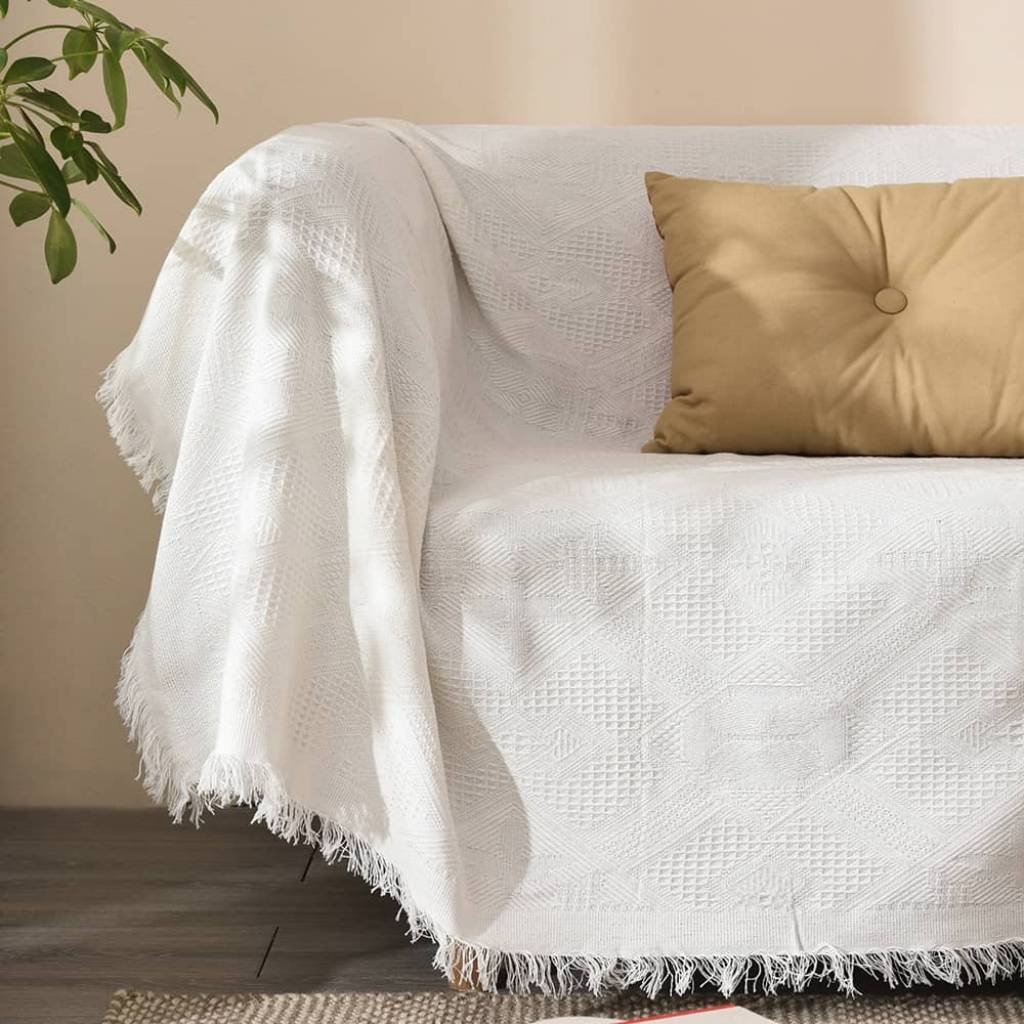  Mantas y mantas, manta de cama grande, simple color sólido con  borlas y flecos, mantas de punto suaves y acogedoras para sofás, silla,  sillones, sofá, azul, 51.1 x 73.1 pulgadas 